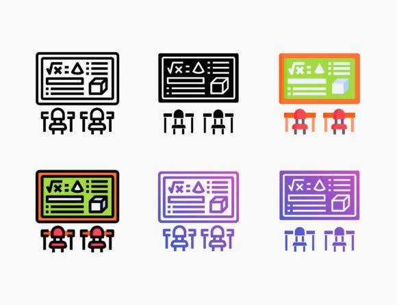 Classroom School Icon: A Versatile and Customizable Design Solution