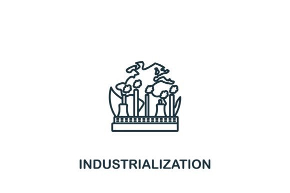 Industrialization Icon: A Versatile Symbol for Modern Design