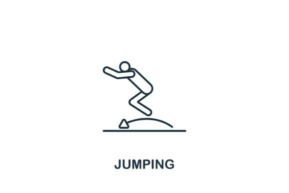 Jumping Icon: A Versatile Fitness Symbol for Modern Design